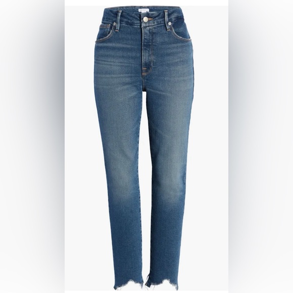 NWT Good American Skinny Blue Raw Hem Size 6 - Picture 13 of 15